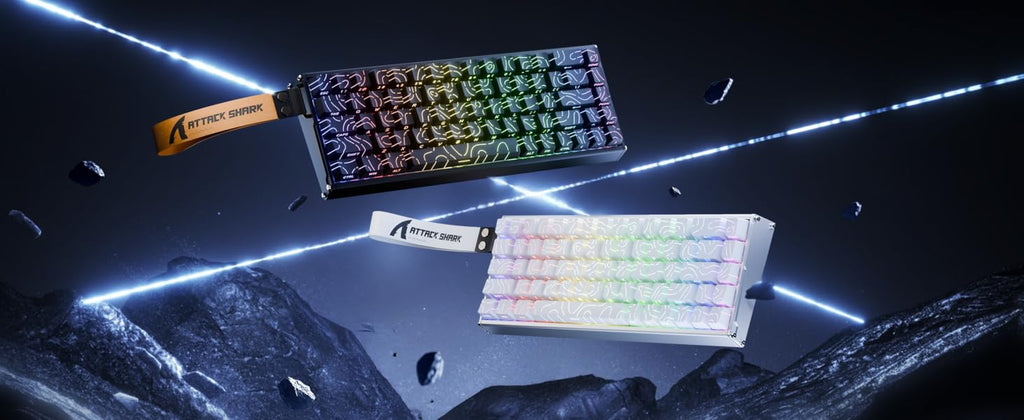ATTACK SHARK X68MAX HE Rapid Trigger Wired Aluminum Gaming Keyboard,0.005mm RT Accuracy,Hall Effect Magnetic Switches,8KHz,RGB