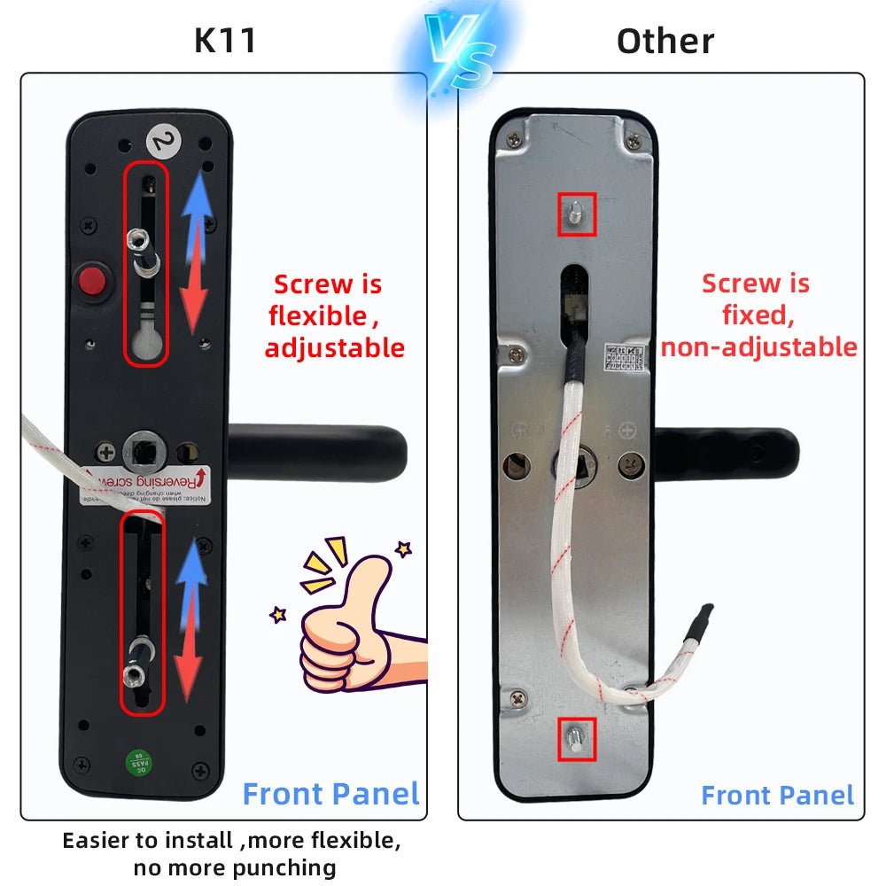 New RAYKUBE K11 TT Lock Bluetooth Biometric Fingerprint Lock Electric Door Lock With Password/Keyless /IC Card/APP Remote Unlock