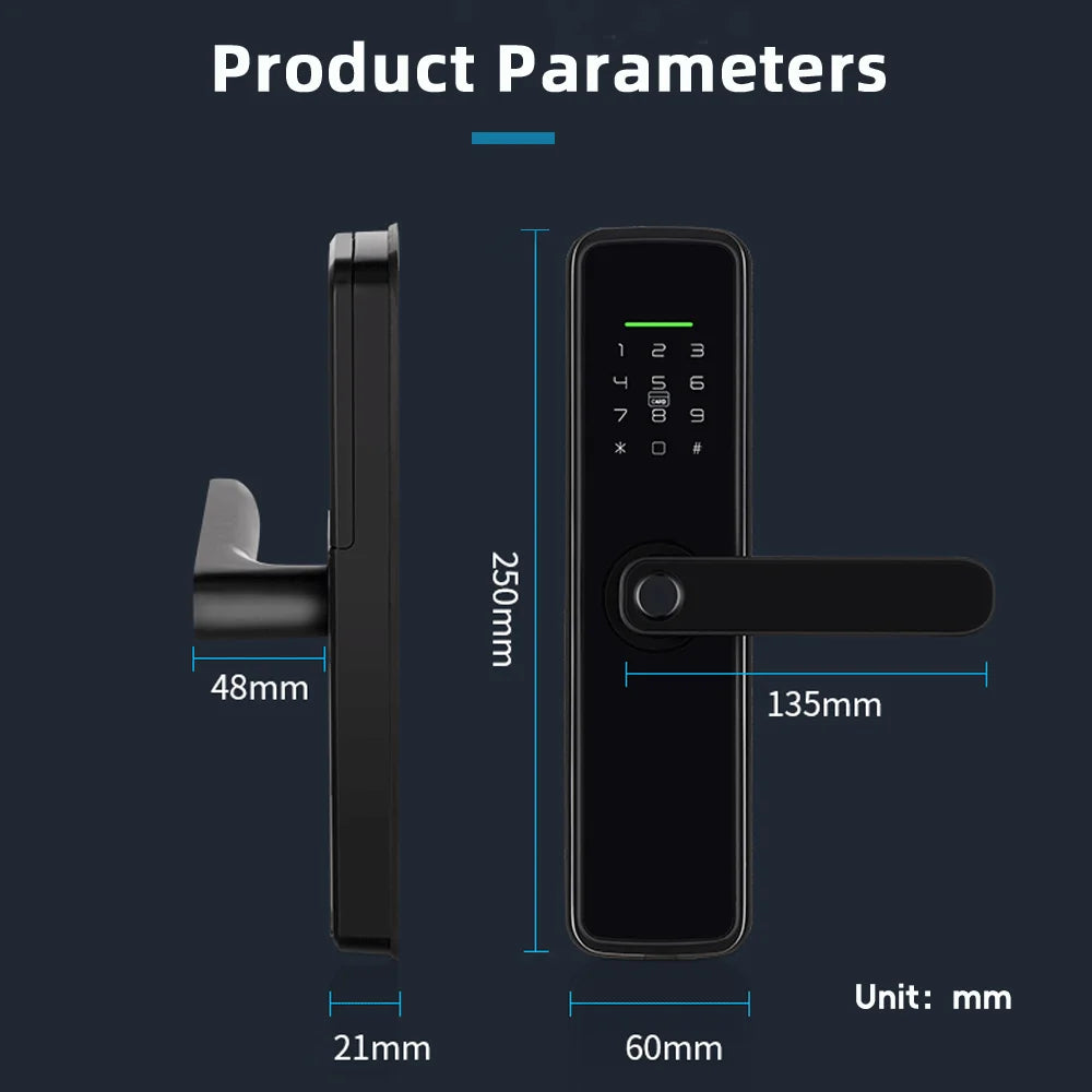 New RAYKUBE K11 TT Lock Bluetooth Biometric Fingerprint Lock Electric Door Lock With Password/Keyless /IC Card/APP Remote Unlock