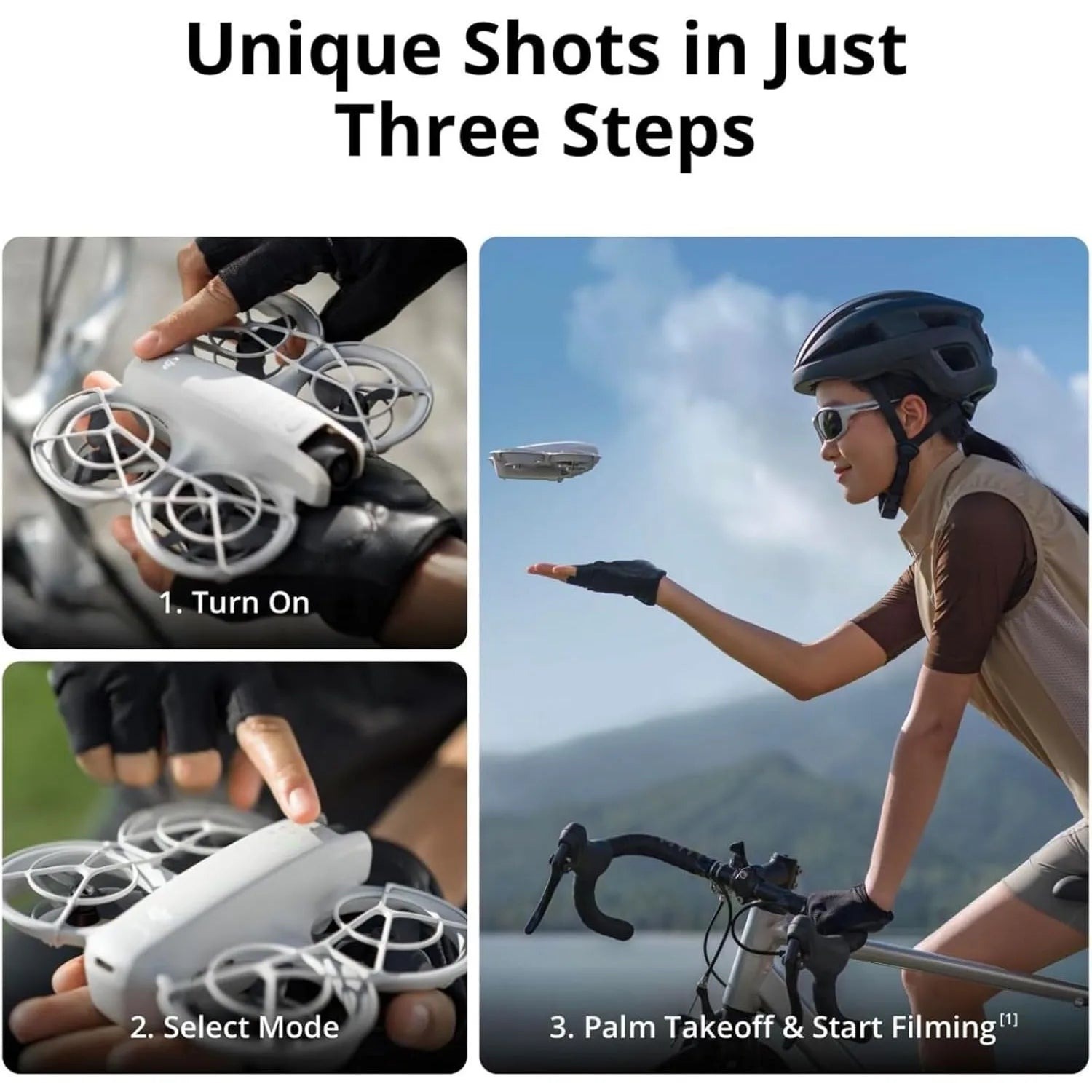 DJI Neo Mini Drone, 4K UHD Camera, 135g Self-Flying, Follow Me, Palm Takeoff, Subject Tracking, QuickShots, Stabilized Video