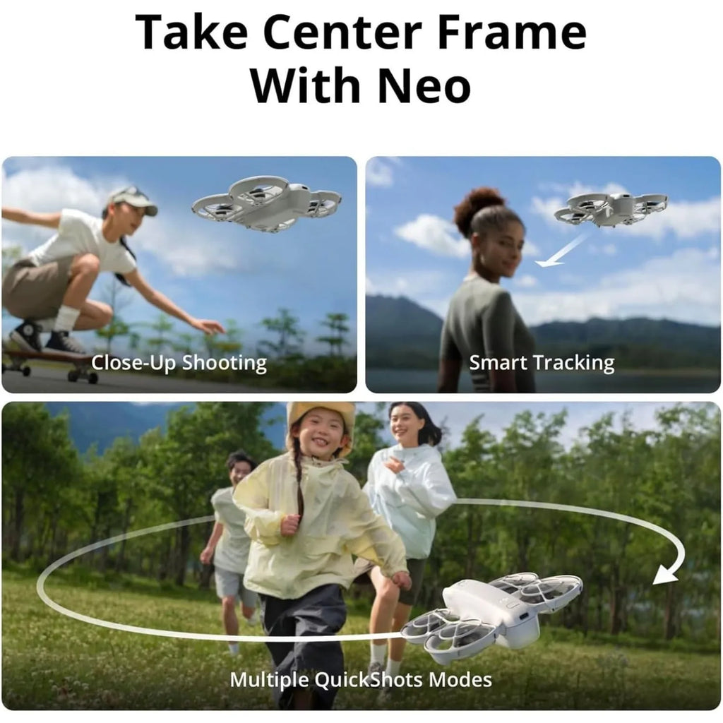 DJI Neo Mini Drone, 4K UHD Camera, 135g Self-Flying, Follow Me, Palm Takeoff, Subject Tracking, QuickShots, Stabilized Video