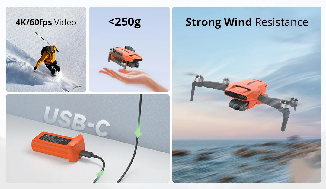 FIMI MINI 3 Ship from US drone 4K 60fps AI Super Night Video 9km range 3-axis Gimbal 249g Ultralight design smart tracking Domestic Shipping