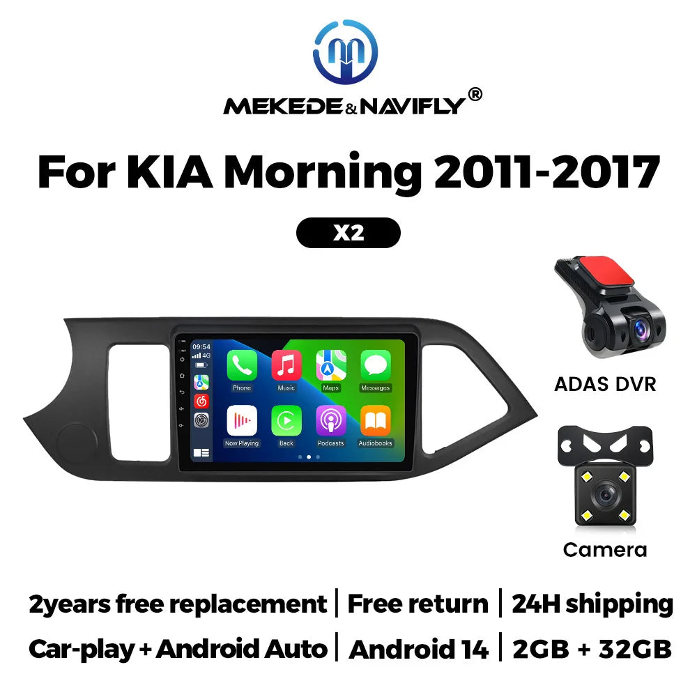 Wireless Carplay Car Radio Stereo For KIA PICANTO Morning 2011-2016 Multimedia Player All-in-one GPS Navigation Autoradio WIFI