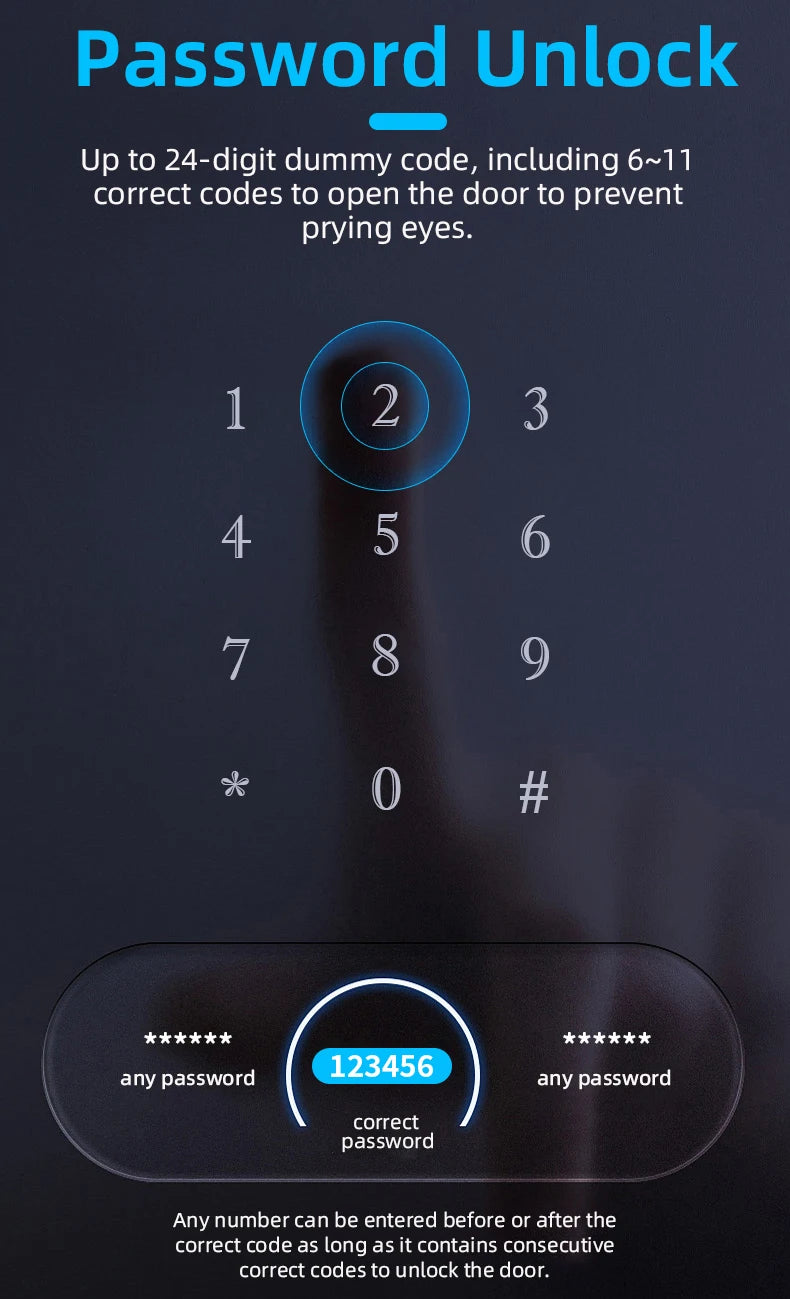 New RAYKUBE K11 TT Lock Bluetooth Biometric Fingerprint Lock Electric Door Lock With Password/Keyless /IC Card/APP Remote Unlock