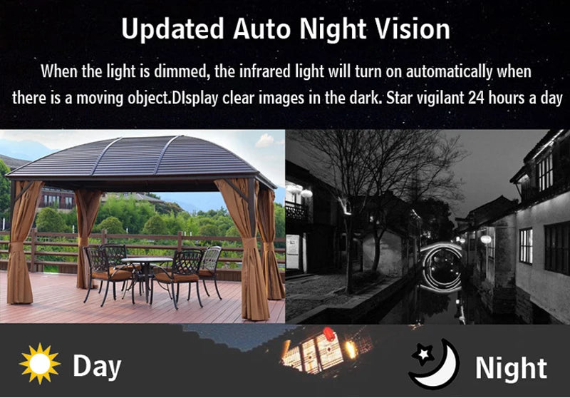 JIENUO Wireless IP Camera 5MP HD Audio Cctv Security Outdoor Waterproof 1080P Night Vision Surveillance Onvif Wifi Home Cam RTSP