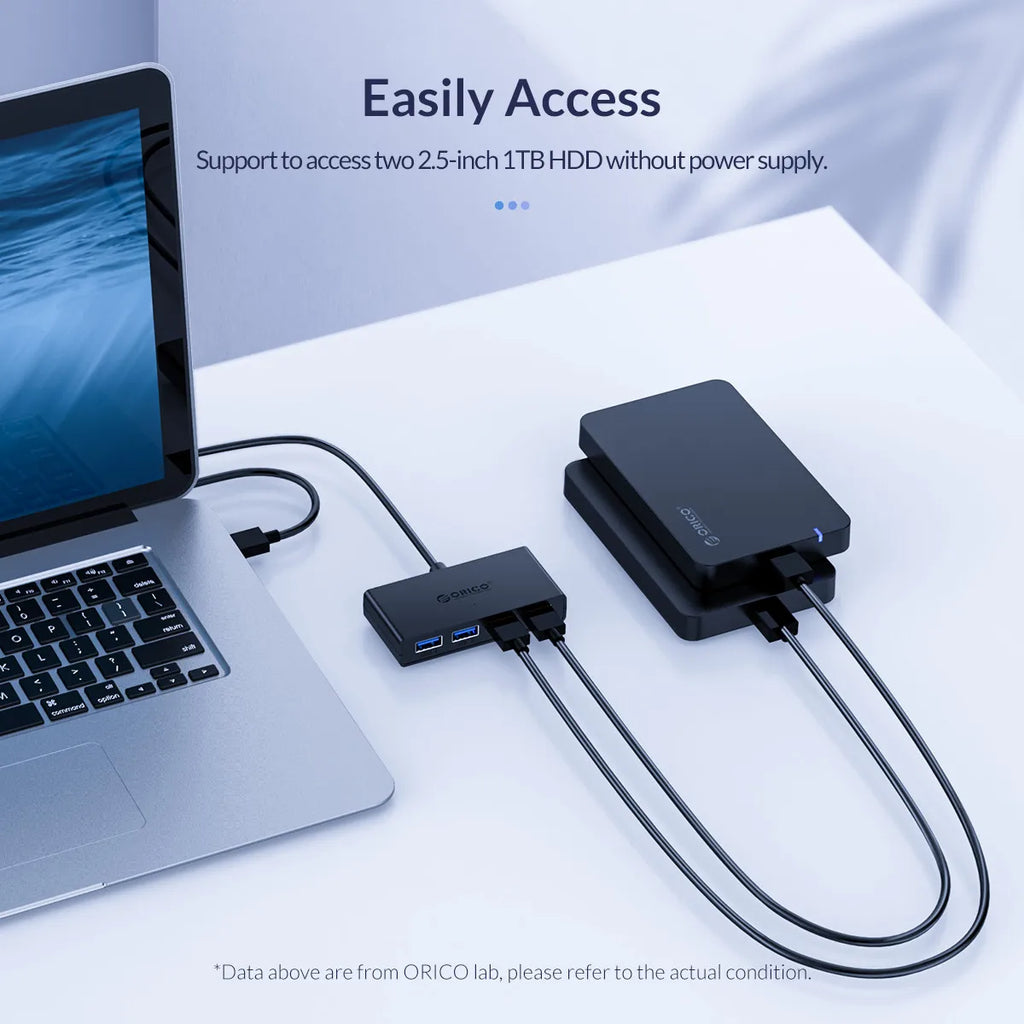 ORICO Hub USB 4 Ports Multi USB 3.0 Hub USB Splitter with Power supply For PC Windows Mac Computer Accessories 30/100/150cm