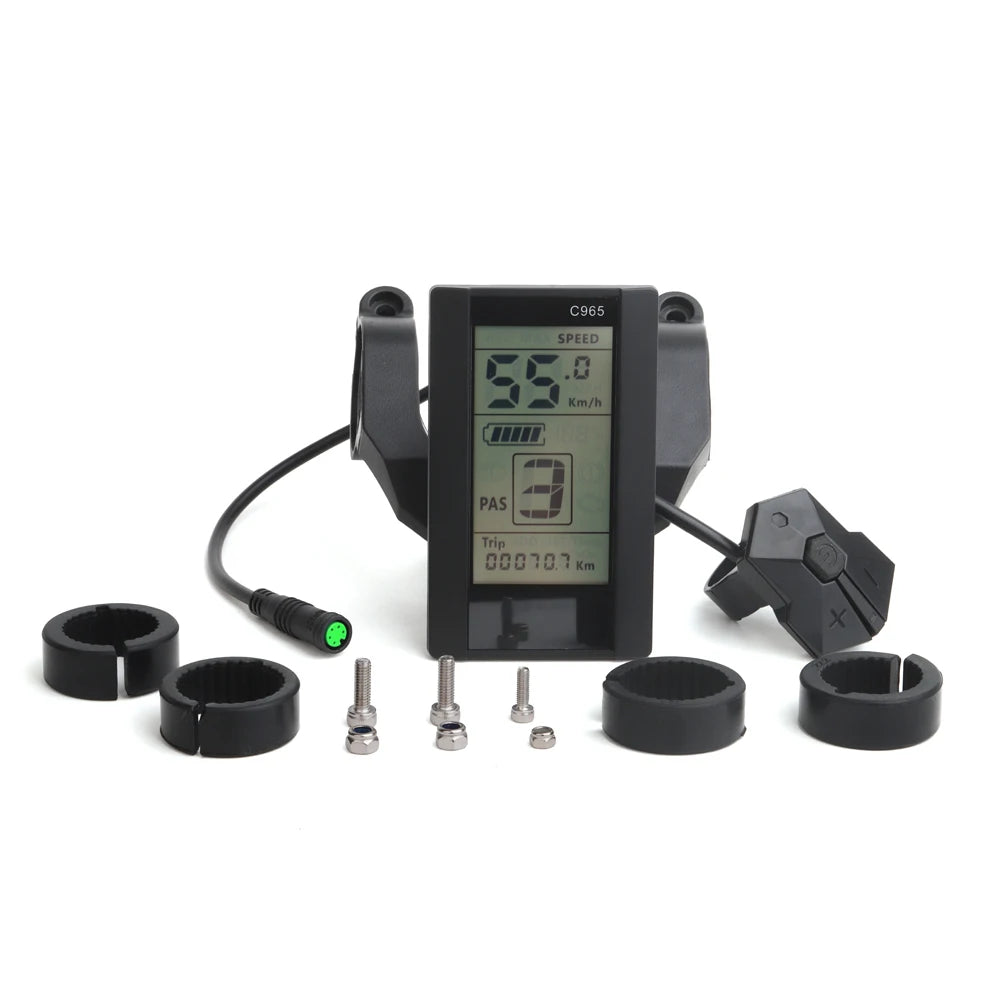 Bafang C965 LCD Display Speed Indicator Electric Bicycle Conversion Mid Motor Hub Motor BBS01B BBS02B 36V 48V 750W E-bike Kits