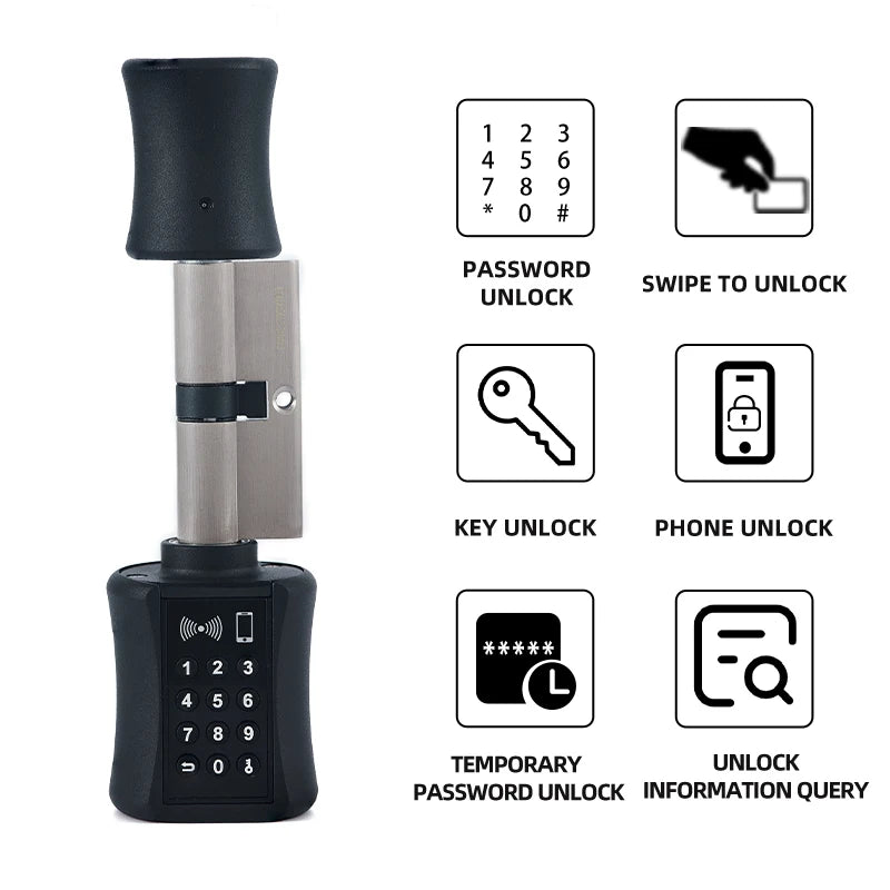 Smart Lock DIY keyless double replacement cylinder lock TT lock app WiFi euro cylinder smart locks