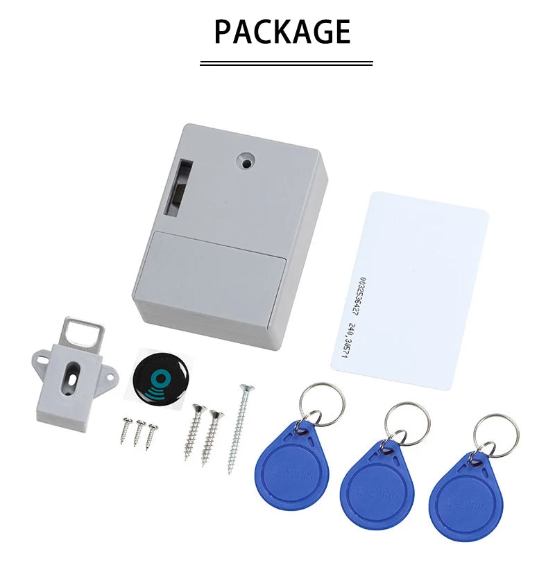 KAK Sensor Lock EMID IC Card Sensor Digital Drawer Card Lock DIY Intelligent Electronic Invisible Hidden Cabinet Lock Hardware
