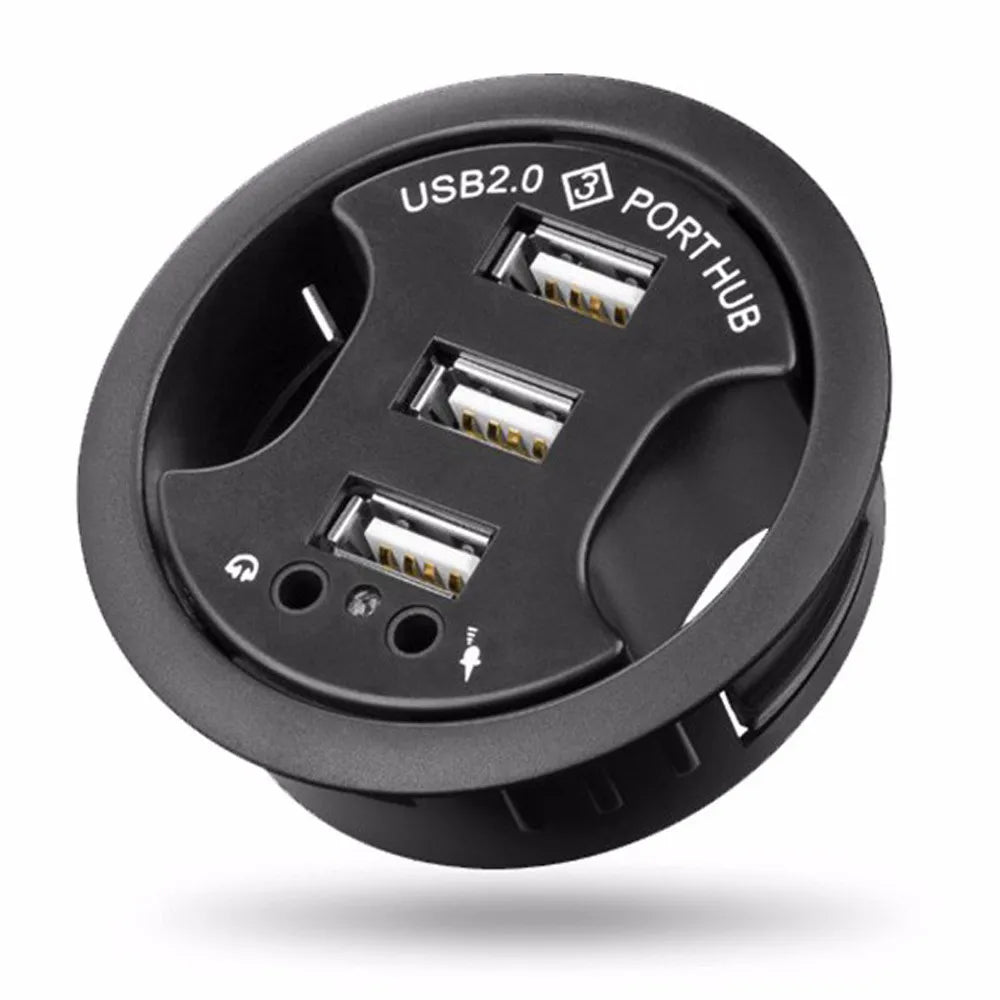 USB 3.0 HUB Adapter Charging Mount Desk 3/4-Port USB 3.0 Hub With External Stereo Sound Adapter Combo SD Card Reader