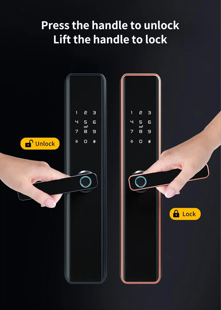 TTlock Waterproof Bluetooth Wifi Fingerprint Smart Lock Electronic Intelligent Biometric Code Digital Door Lock