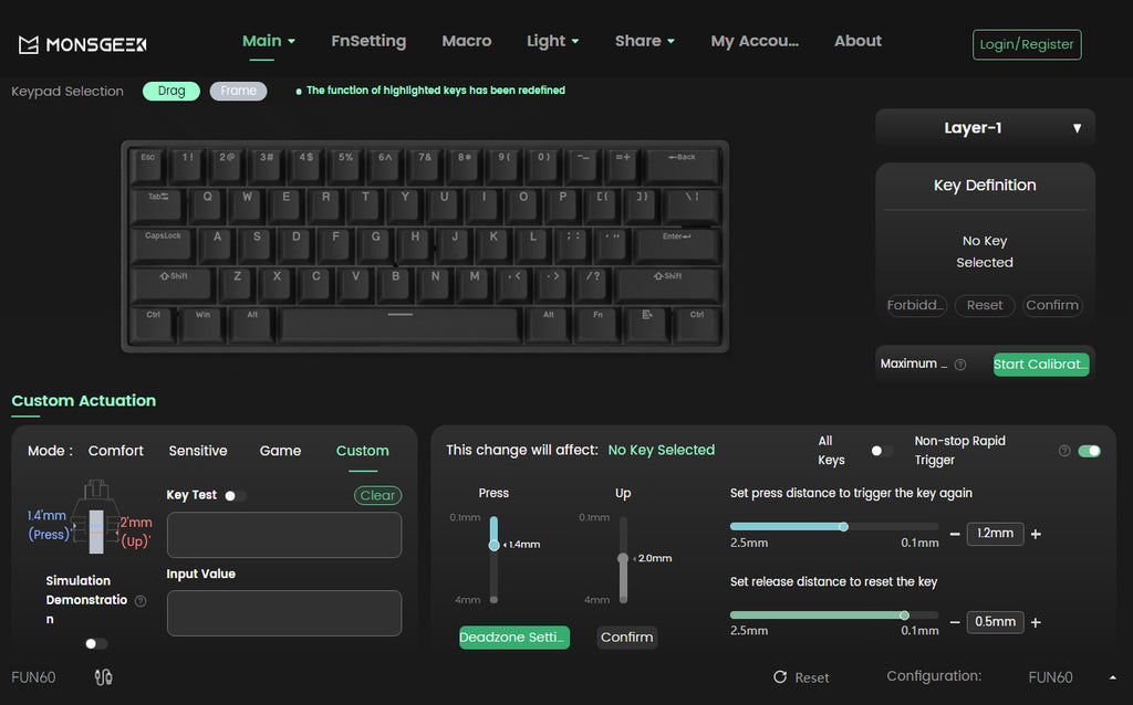 Akko MonsGeek FUN68 FUN60 PRO&MAX  HE Magnetic Keyboard 60% 65% Gaming Keyboards Rapid Trigger 8K Custom Keyboard Gamer Esports