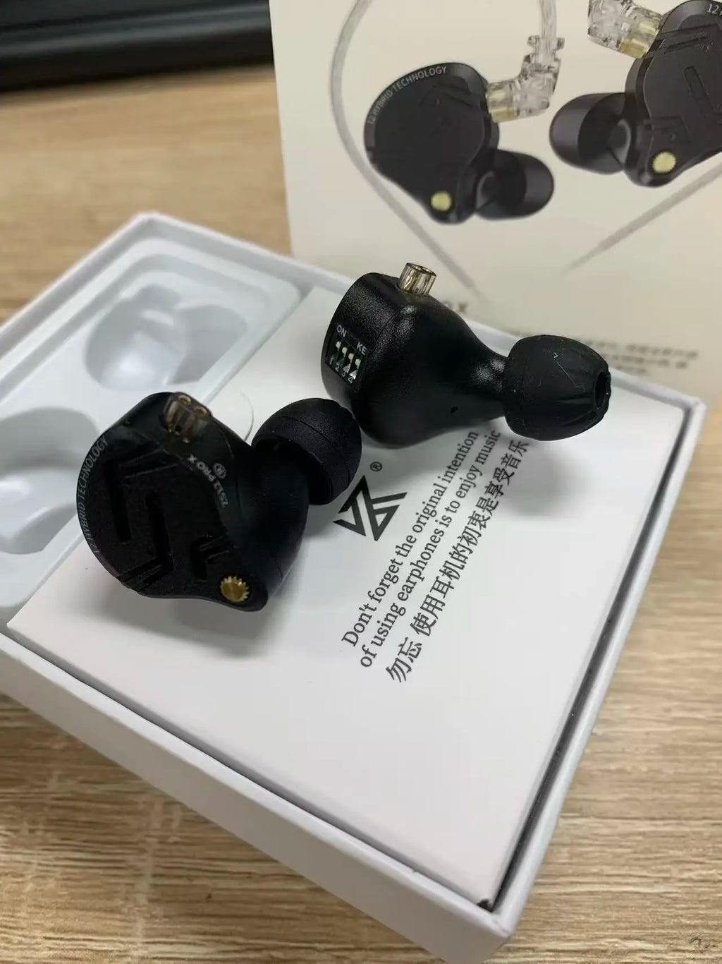 KZ ZS12 PRO X Metal Earphones 1DD+5BA Hybrid HIFI Bass In Ear Monitor Headphones Music Sport Noise Cancelling Headset New Arrive