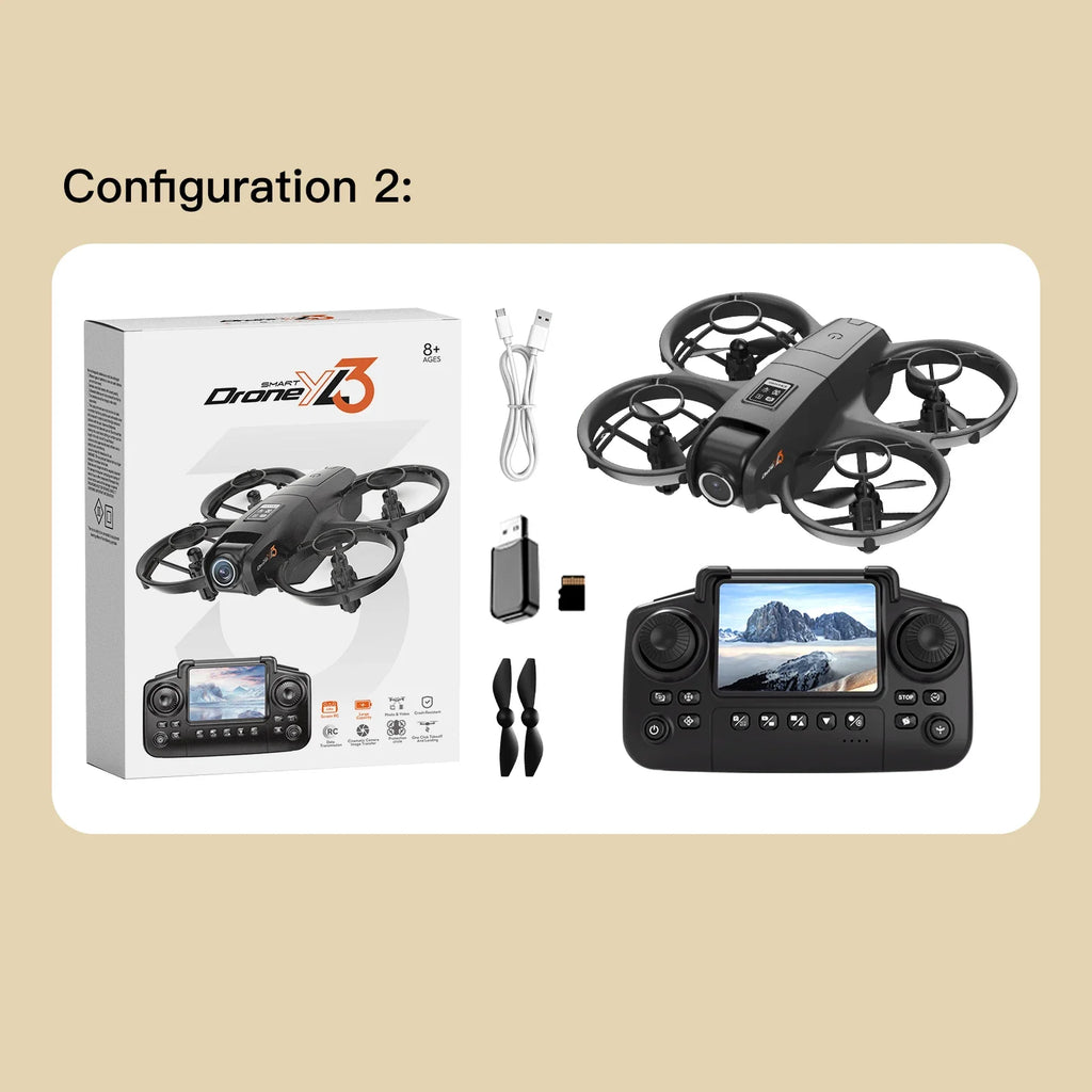 YL3 Mini Drone 8k Camera 180° ESC Optical Flow Positioning WIFI Aerial Photography Remote Control Aircraft G-safe Drone Toy Gif