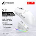 ATTACK SHARK X11-Mouse Tri-Mode Lightweight Gaming Mouse,PAW3311,22000DPI,400IPS,40G,1K Return Rate,Magnetic Fast Charging