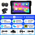 7 inch Portable Motorcycle GPS Navigation IPX7 Waterproof LCD Display For Wireless CarPlay Android Auto Support DVR TPMS