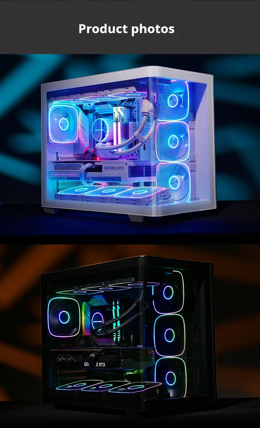 G-PARTNERS Interstellar P2 Building Block Fan Triple ARGB PWM PC fan 12cm Desktop Computer metal contacts Wireless splicing fan