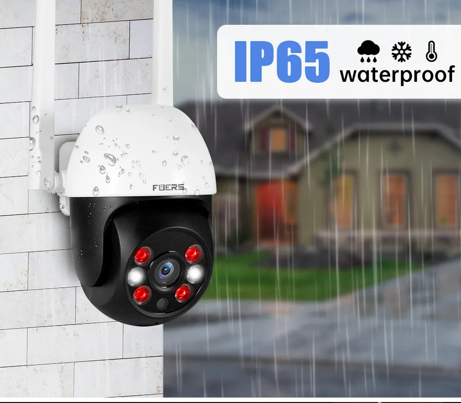 Fuers 8MP 4K IP Camera Outdoor Home Security Auto Tracking AI Human Detection WIFI CCTV Surveillance Camera Work With Tuya Smart