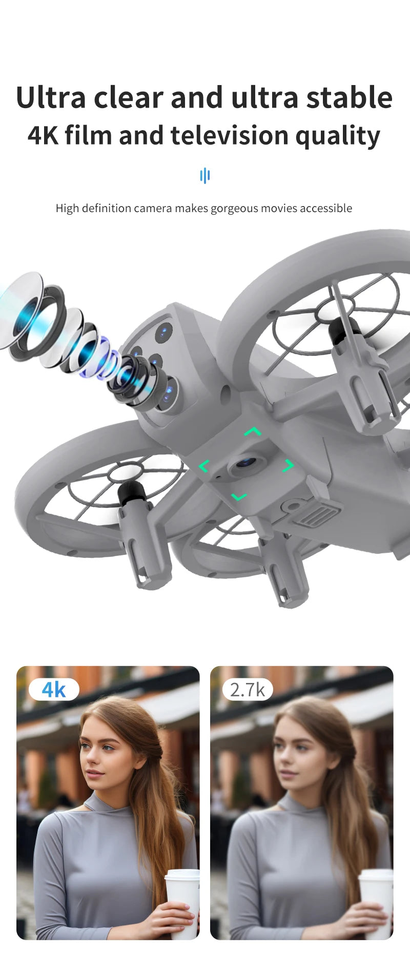 Mini Drones Children Toys 2.4G Rc Quadcopters with Camera Racing Drone Remote Control Aircraft LED Lights Rc Drone Toys for Boys