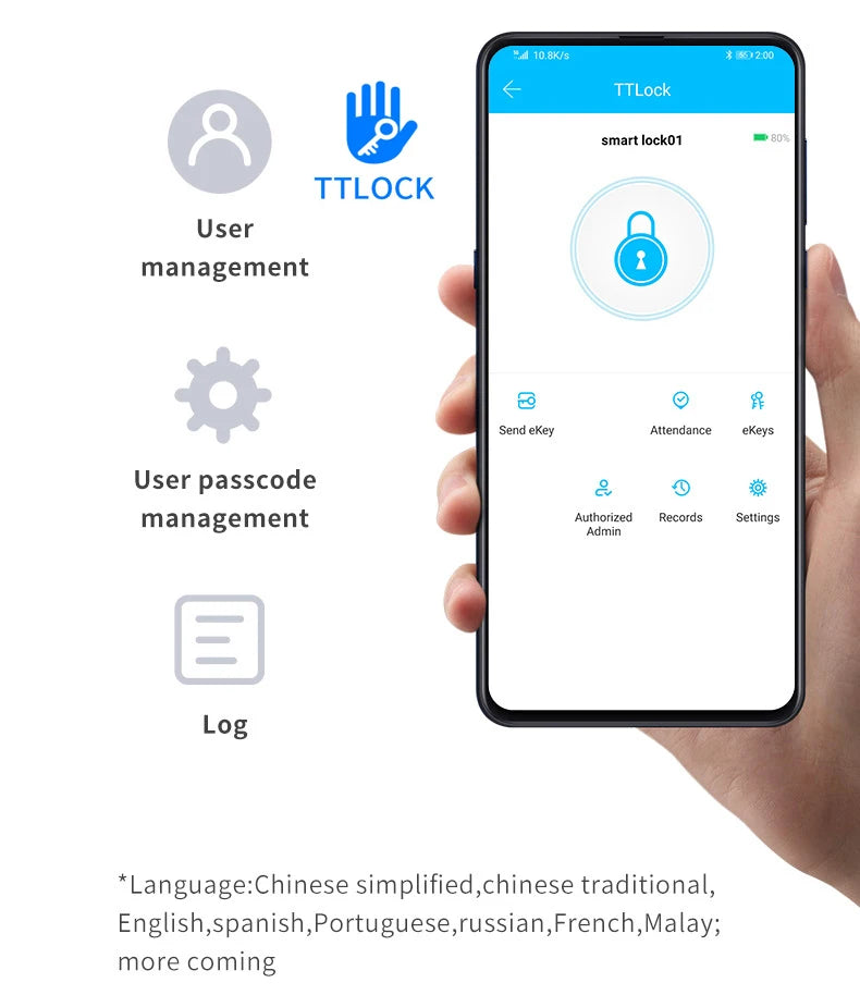 TTLock TTHotel APP Smart Cabinet Drawer Card Sensing Lock Invisible Hidden Installation