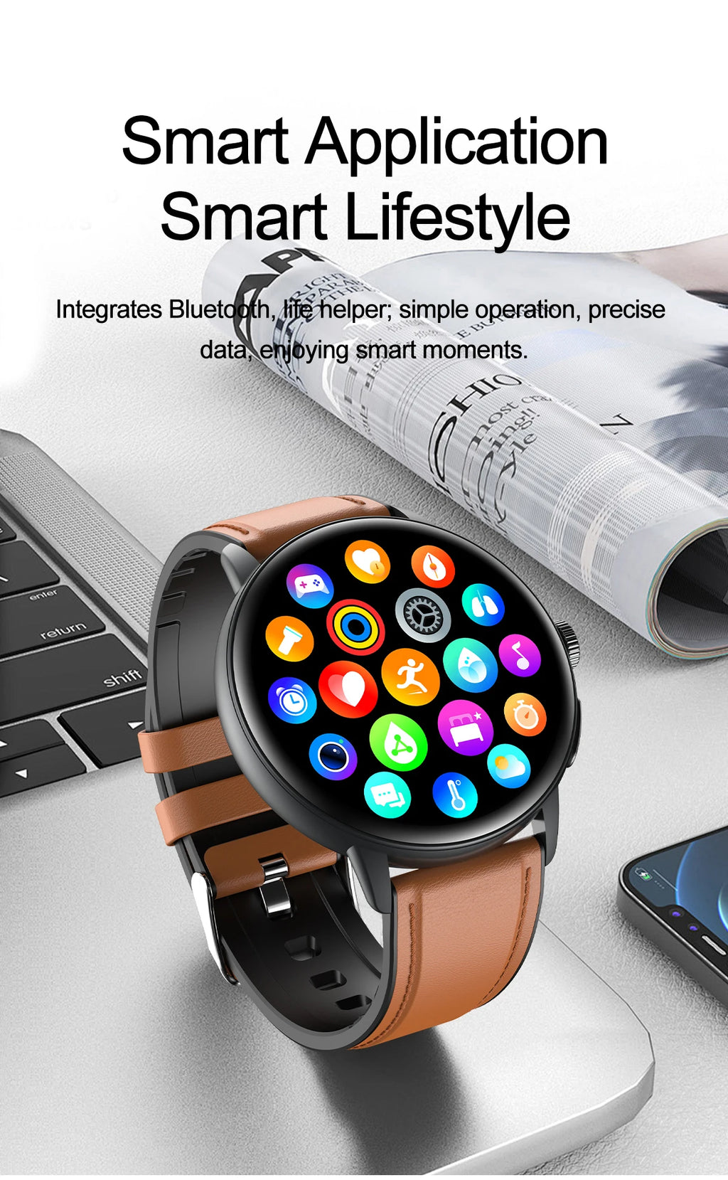 2026 New AI Accurate Diagnosis Body Fat Uric Acid BP ECG SmartWatch HD AMOLED Screen call Sport Health Smart watch For Men women