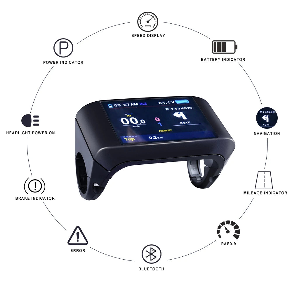 Electric Bicycle LCD Display Indicator for Bafang/ 8fun Mid Drive Motor C965 C18 850C 750C Bluetooth for Ebike Conversion Kit