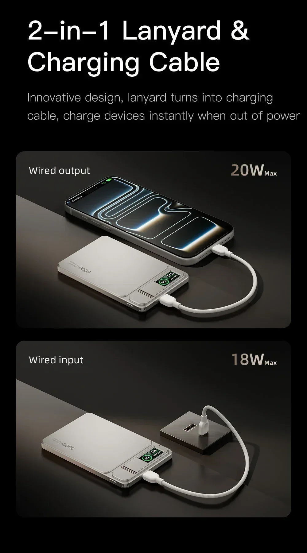 Lenovo CCC 10000mAh Slim Original Power Bank For MagSafe For Magnetic Wireless Fast Charging Portable Battery For IPhone IWatch