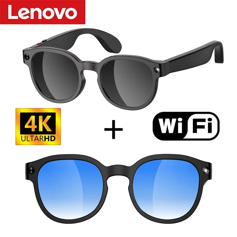 Lenovo AI Smart Glasses 8MP HD Camera 8K Shooting Image AI Translation Bluetooth Call Recording Music Smart SunglassesGifts 2026