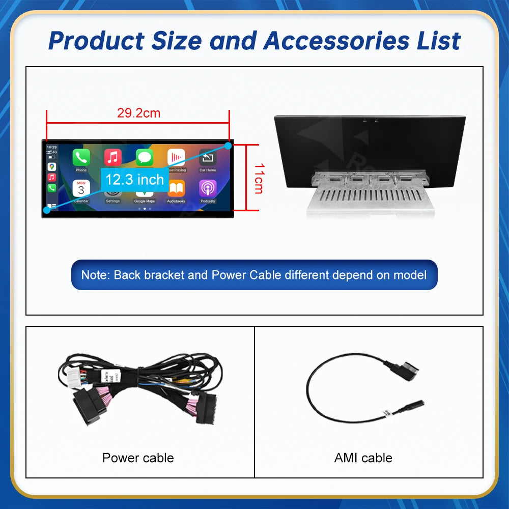 12.3 Touch Display For Audi A6 A7 HN RMC MHI2 LHD RHD 2011-2018 Multimedia Player Andriod Auto Link GPS Carplay Screen Car Play
