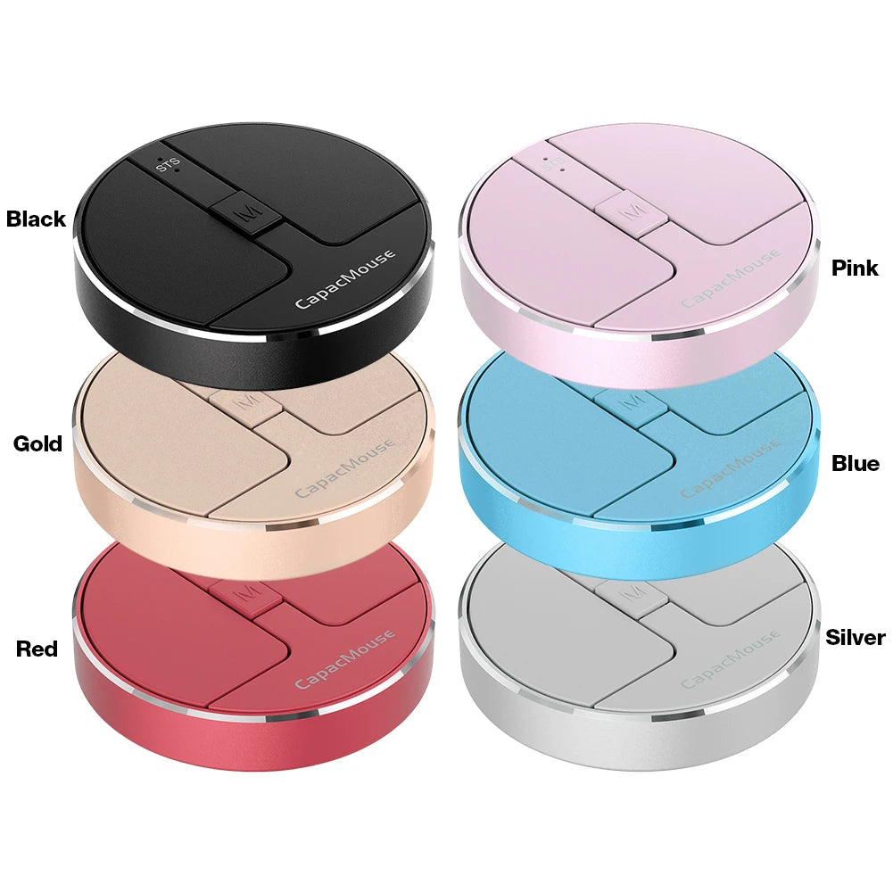 Wireless Mouse 3 Mode Bluetooth5.2/2.4G/USB Mini Capacitive Mice Ultra Thin Wireless Computer Mouse Adjustable DPI for PC Laptop