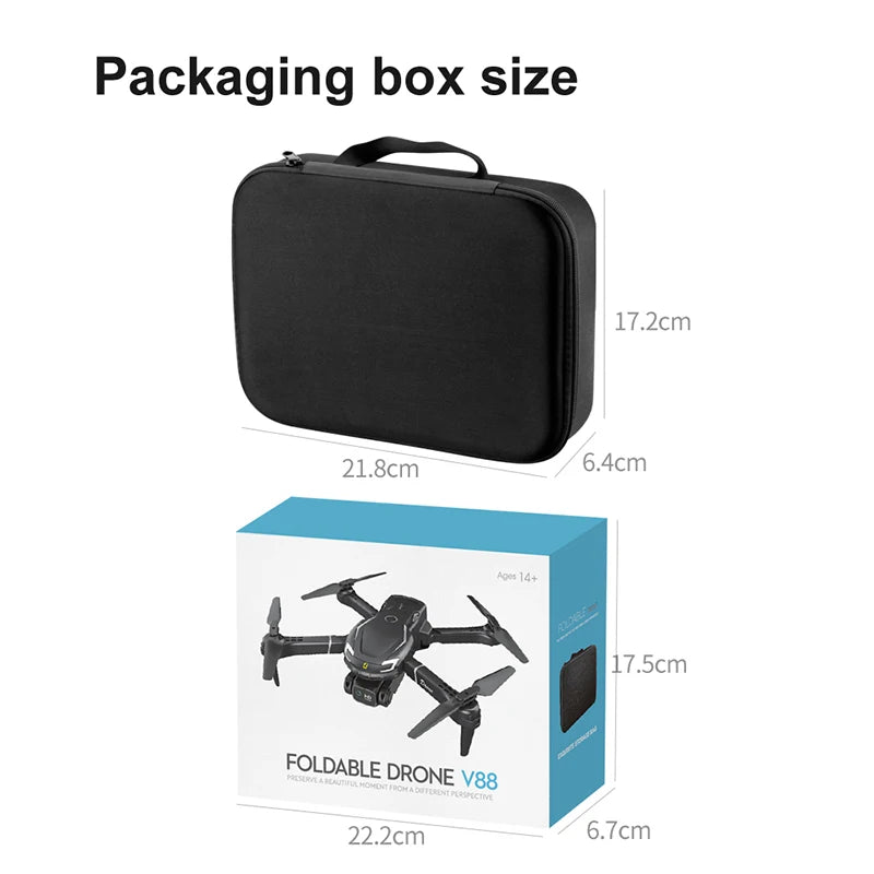 2025 New V88 8K Professional Aerial Dual-Camera Omnidirectional Obstacle Avoidance Mini Drone GPS Folding Quadcopter 10km Toys