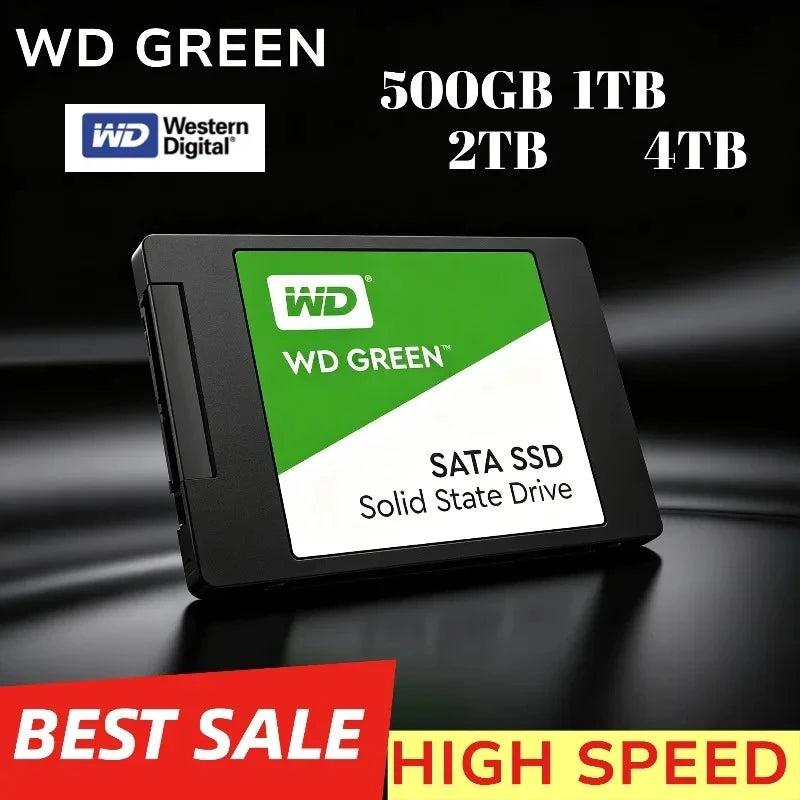 WD GREEN 2.5" SATA III SLC internal Solid State Disk 1TB 2TB Read Speed 545MB Hard Drive for Laptop Desktop SSD Original