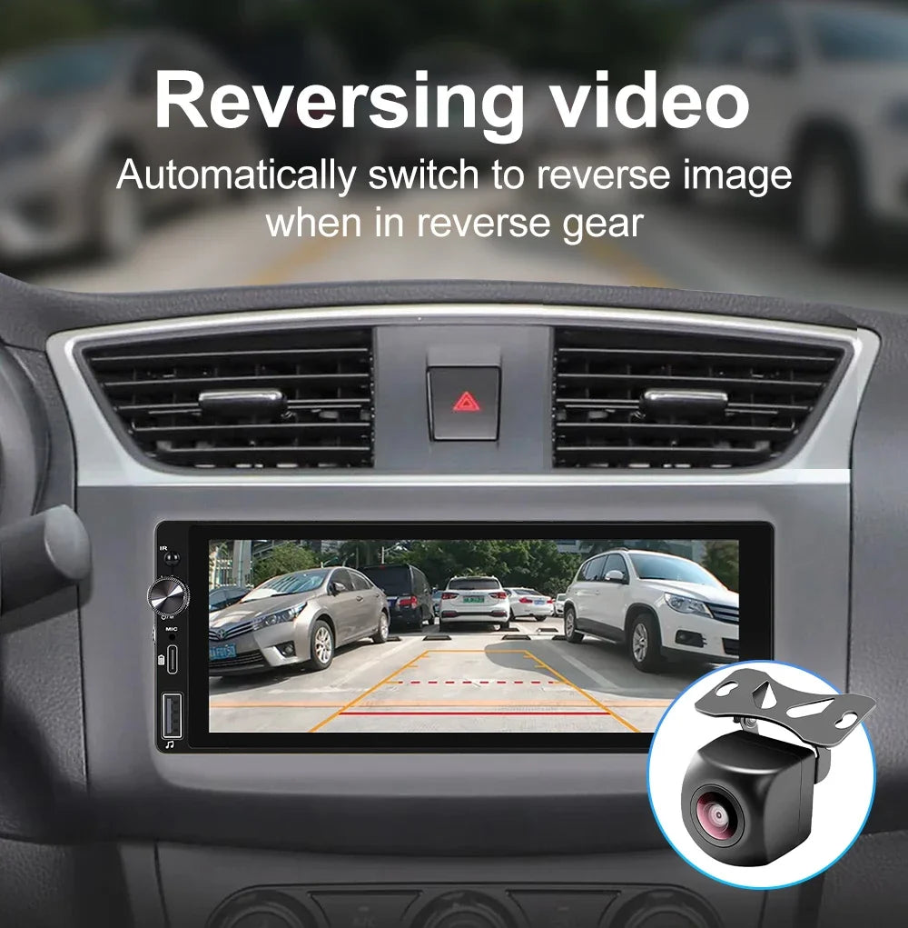 XIMA 6.9inch Car Radio Wireless CarPlay Android Auto MP5 Bluetooth FM USB IPS Touch Screen Multimedia Player Universal 1Din