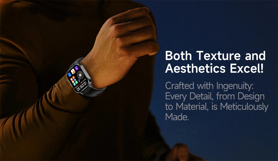 2026 New Health Nursing Grade Smart Watch Men Blood Lipid Uric Acid Tracker ECG+PPG Clock Bluetooth Call Smartwatches Men Women