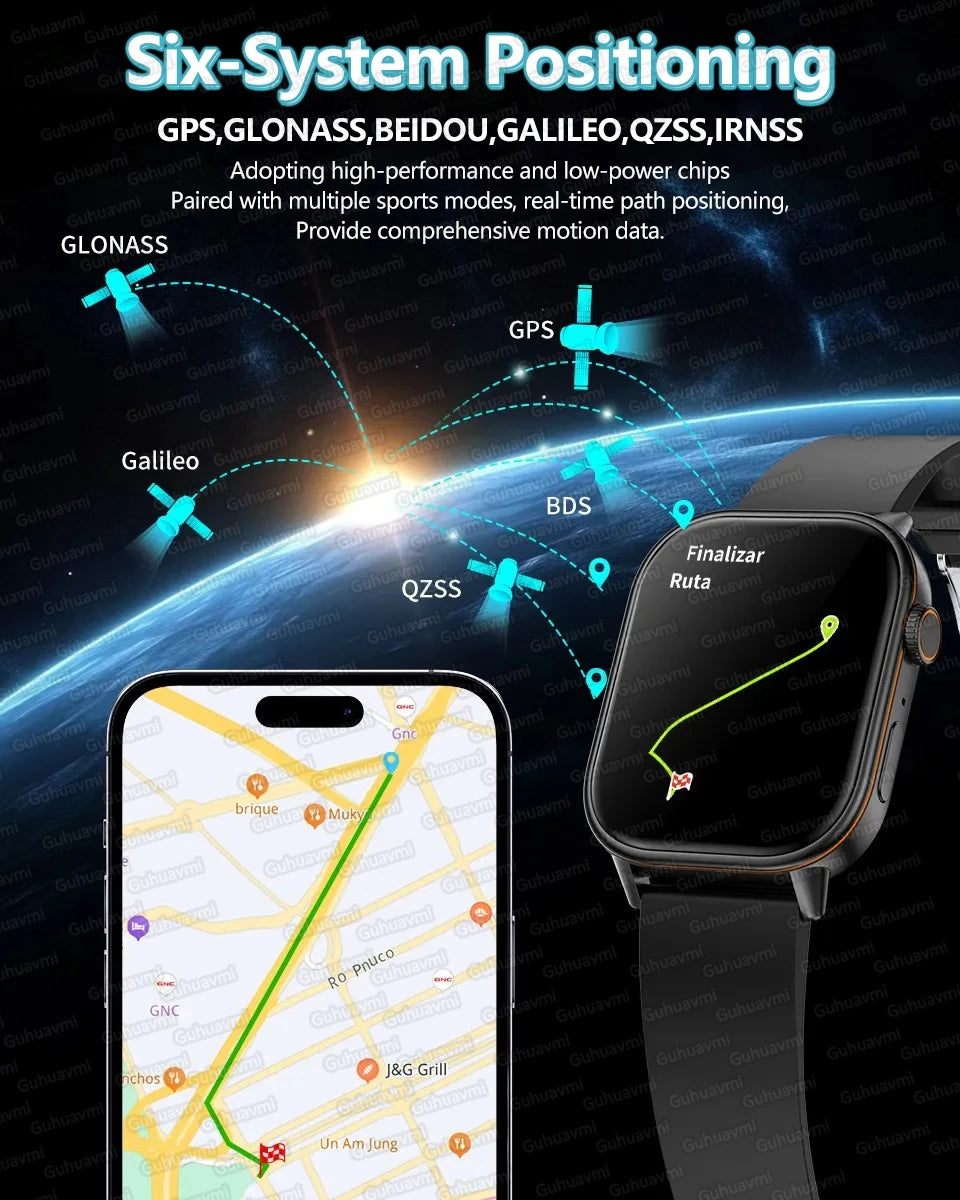 New For Android iOS Outdoor GPS SmartWatch Men 2.01" HD AMOLED Compass 420mAh 178+Sport Mode Waterproof Bracelet Smartwatch 2026
