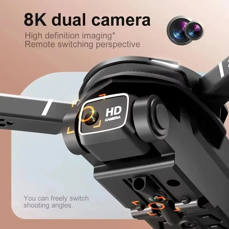 2025 New V88 8K Professional Aerial Dual-Camera Omnidirectional Obstacle Avoidance Mini Drone GPS Folding Quadcopter 10km Toys