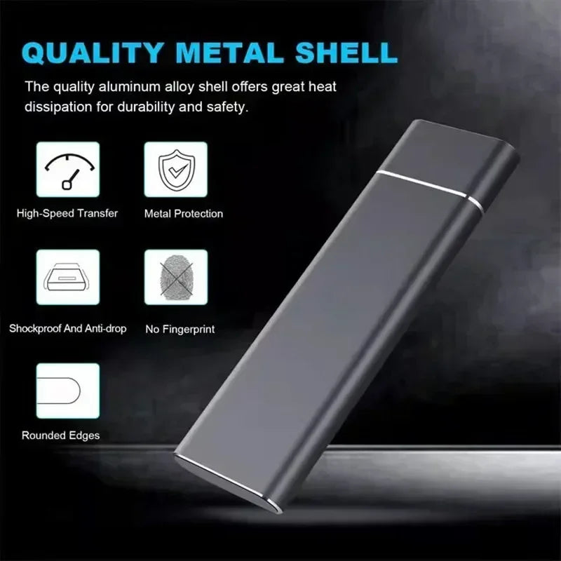 Mini USB Portable SSD 256TB 1TB 2TB High-speed Original Mass Storage SSD USB3.0 External Hard Drive for SSD Computer Laptop
