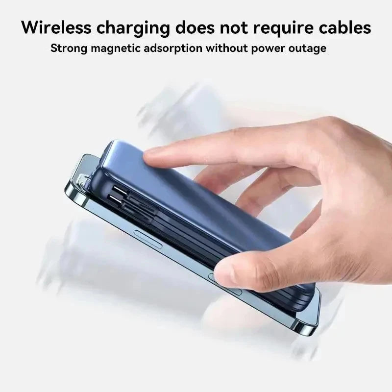Lenovo Power Bank 50000mah Wireless Charging For Magsafe Magnetic Charging Built-in Wire Mobile Phone Battery For IPhone