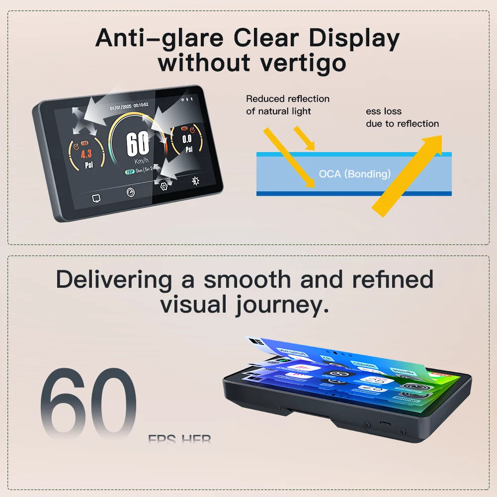 CARABC 6" MB6 Motorcycle Navigation Wireless Carplay Android Auto For BMW  R1300GS S1000 XRF750GS XR M1000 R1200GS R1250GS