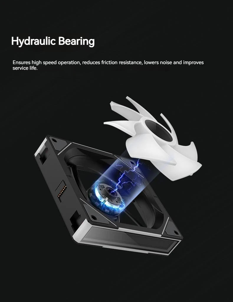 TEUCER JM-1 PC Cooling Fan ARGB Mirror Cycle Light Effect 800-2000RPM PWM Water Cooling 360mm Cooler Fan