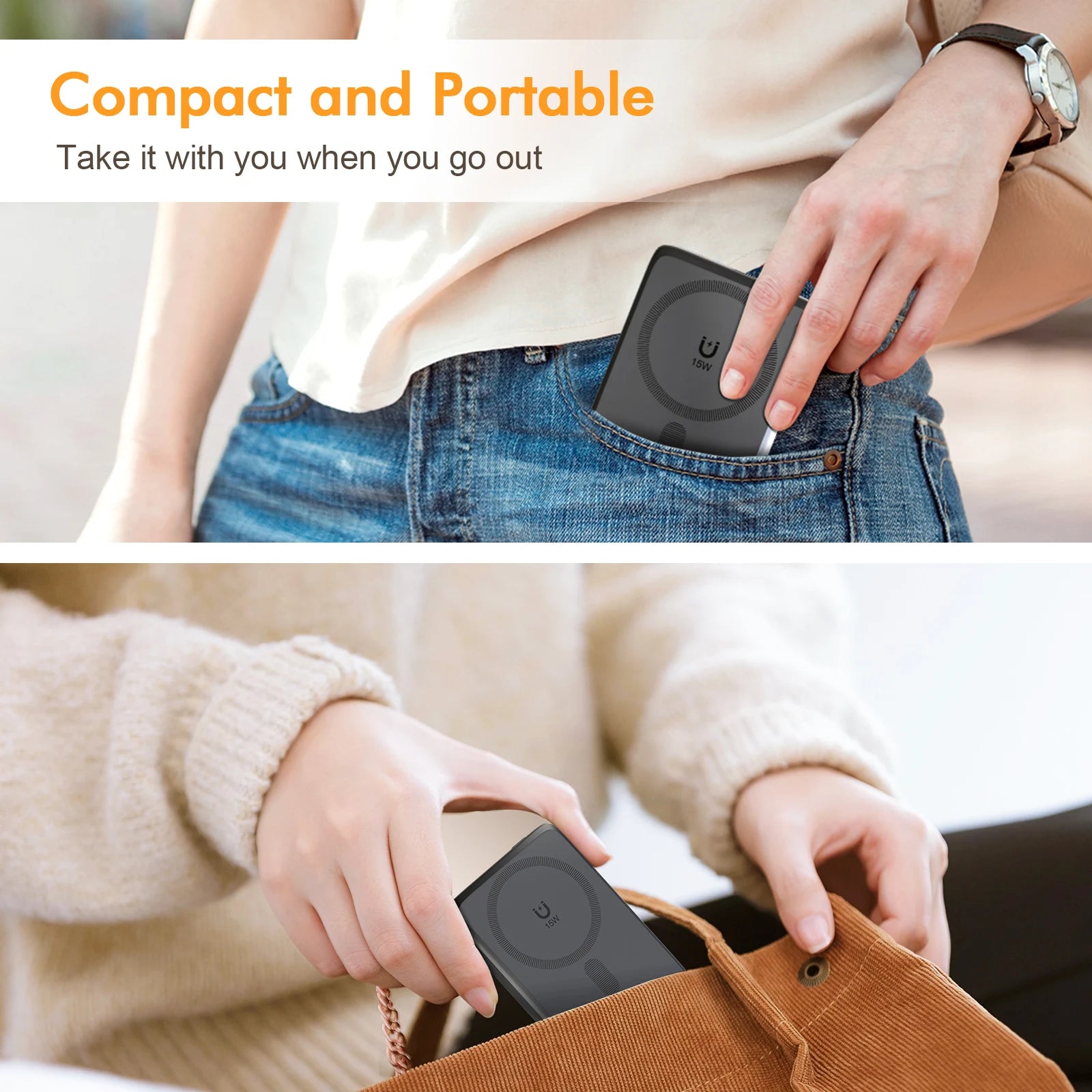 10000W Magnetic Power Bank Wireless Charger Portable Super Fast Charging 22.5W with USB C Cable For iPhone 16/15/14/13/12 Series