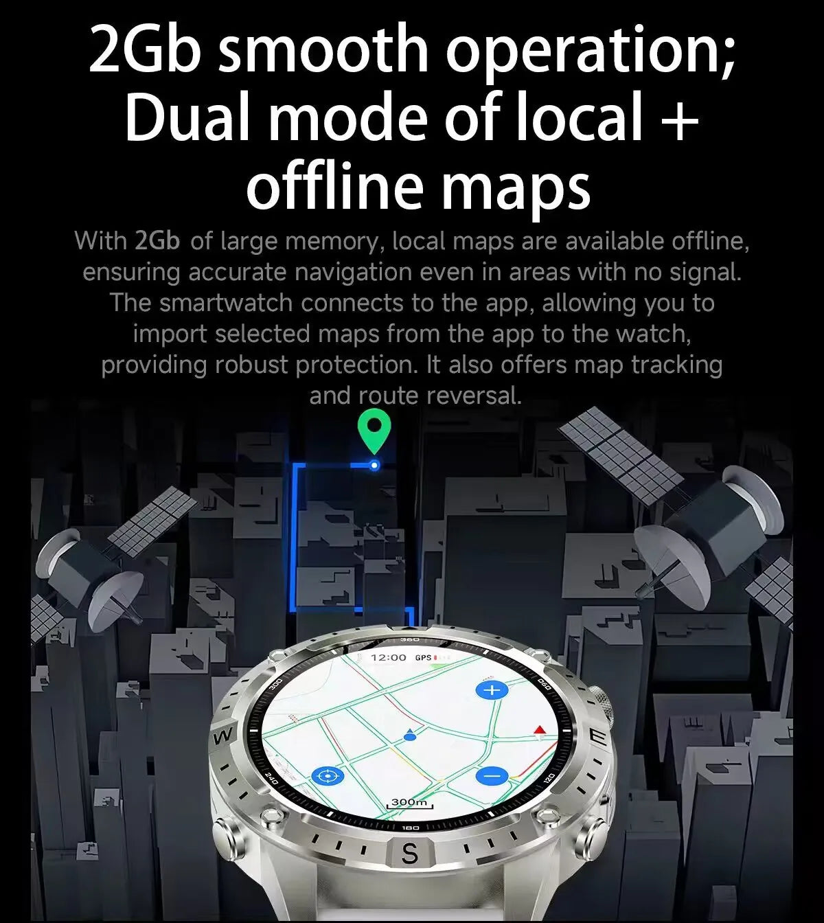 2026 NEW Outdoors Offline Map GPS Smart Watch L1+L2 Dual Band GPS Compass Cycling Run Swim Heart Rate 10ATM Military Smartwatchs