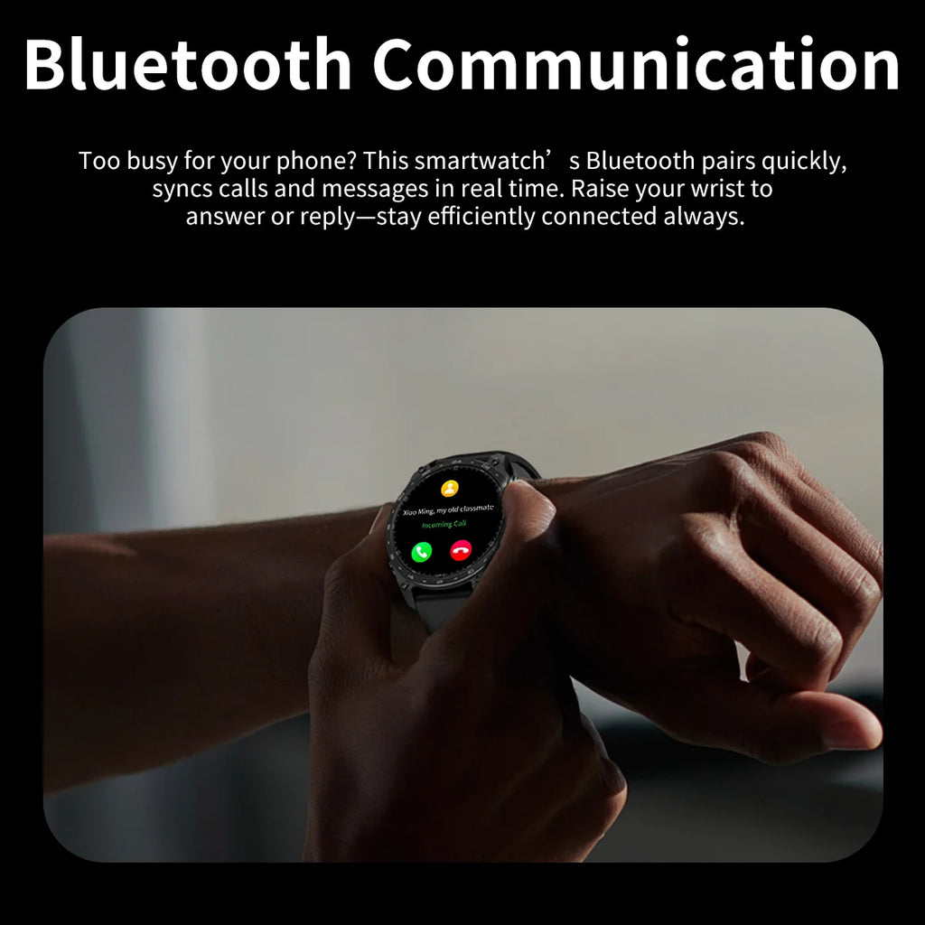 New Military Outdoor Smartwatch Built-in GPS Compass Altimeter 3ATM Waterproof 530mAh BT Call Watches Sports Smart Watch Men