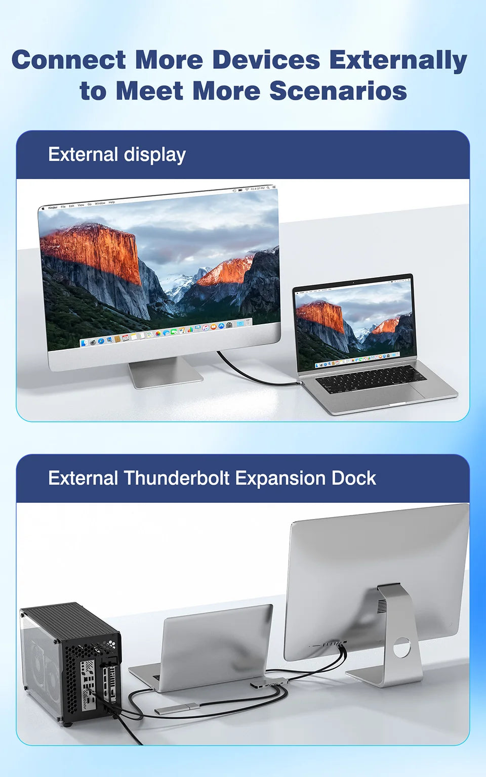 UGOURD Thunderbolt5 80Gbps Cable USB5 USB 4-V2 Type-C Thunderbolt 0.15m 1m 240W Fast Charging Cable For SSD Enclosure USB-C Hub