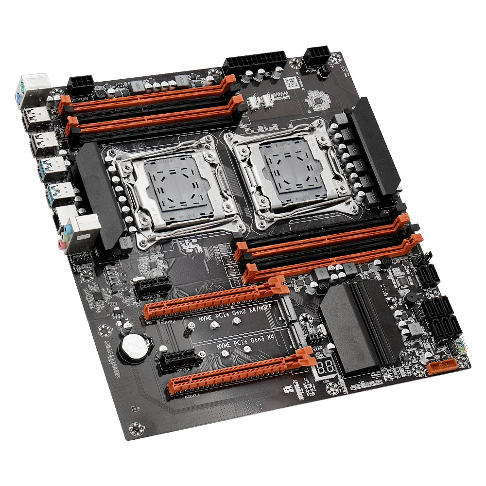 SOYO X99 Dual CPU Gaming Motherboard Set lntel Xeon E5 2680 V4&DDR4 64GB (4*16GB) LGA2011-3 M.2 NVME for Server Computer Host