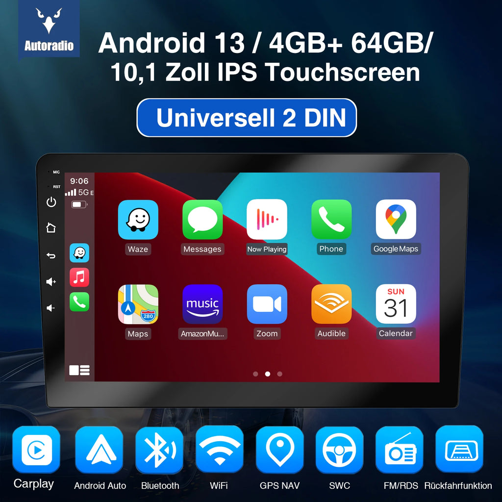 ESSGOO 2 Din Car Radio Carplay Android Auto 7 9 10 Inch 4G 64G Universal Multimedia Player DSP FM RDS AHD GPS WIFI Autoradio
