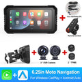 Freedconn Wireless CarPlay Android Auto 6.25 inch Carplay Motorcycle DVR Navigation GPS Digital Dashboard Display Screen
