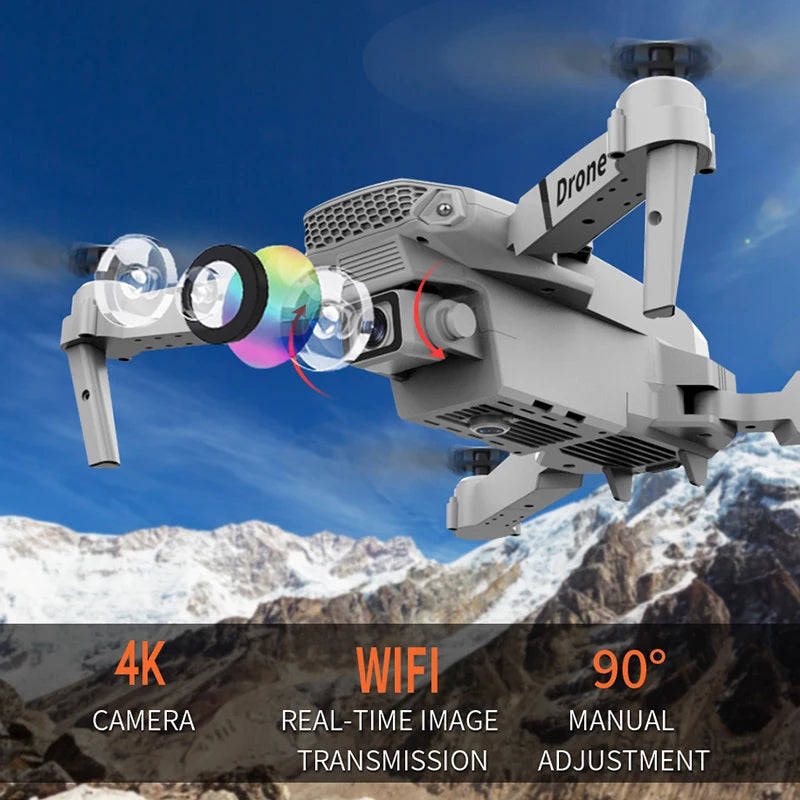 Hot Selling E88 Professional Mini RC Drone 4K Camera FPV Wifi Remote Control Toys for Beginners Quadcopter with HD Camera
