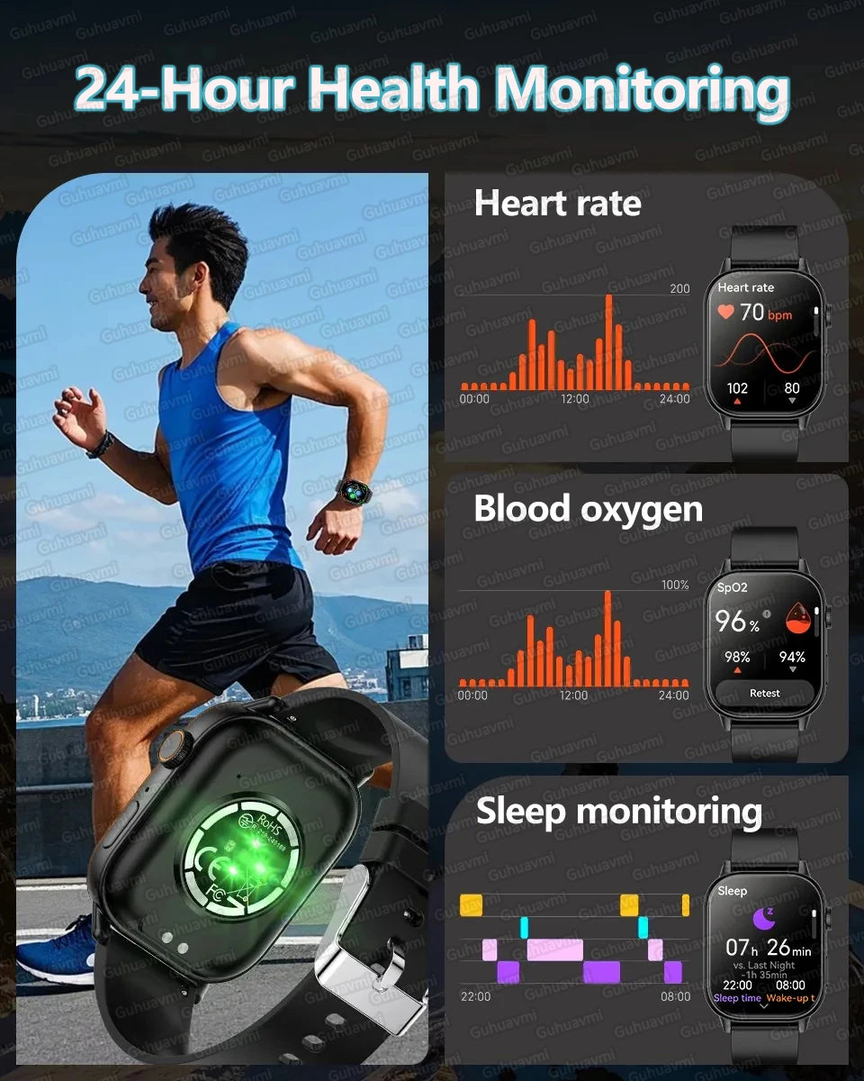 New For Android iOS Outdoor GPS SmartWatch Men 2.01" HD AMOLED Compass 420mAh 178+Sport Mode Waterproof Bracelet Smartwatch 2026
