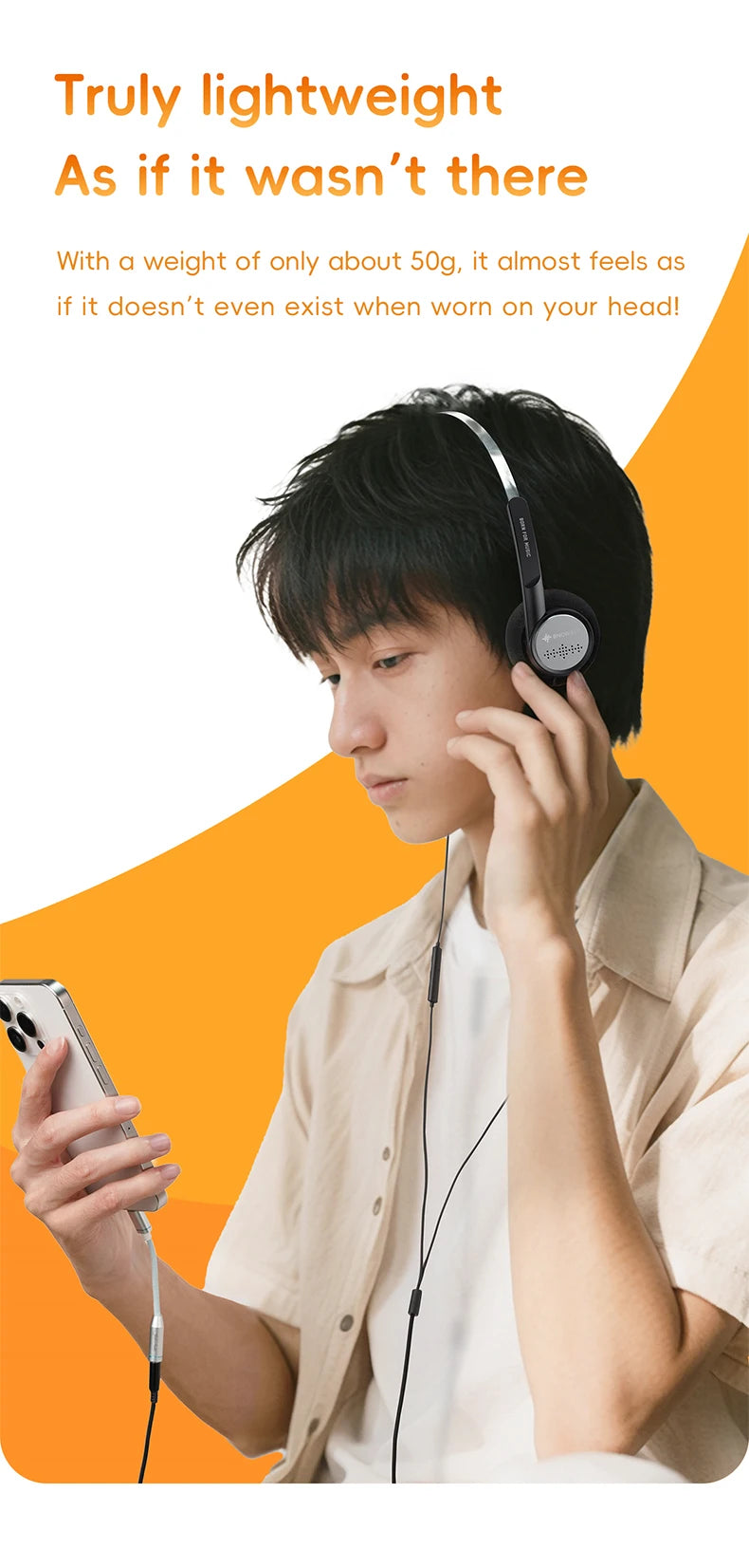 Snowsky/FiiO Wind 3.5mm ON-Ear Headphones for Recording Gaming with Microphone, 40mm Diaphragms driver,HiFi Sound
